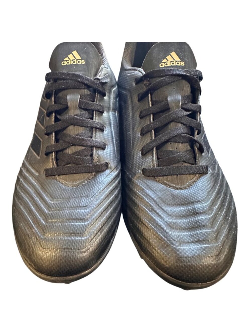 Adidas Predator Tango 19.4 Turf Soccer Shoes Triple Black Womens 7 Lightly Worn - Picture 6 of 9